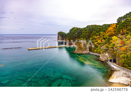 岩手県 浄土ヶ浜海浜の風景 岩手県 浄土ヶ浜海浜の風景 142598778