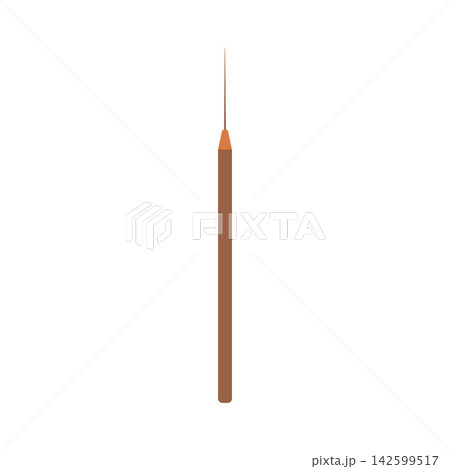 Pottery needle tool vector illustration. Ceramic clay trimming and detailing instrument isolated on white. Hobby icon 142599517