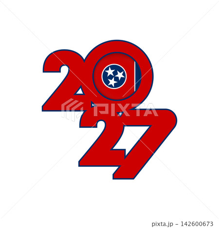 2027 banner with Tennessee State flag inside. 2027 banner with Tennessee State flag inside. 142600673