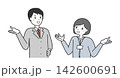 会話している男女のビジネスマン 142600691