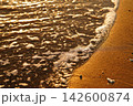 夕暮れの波打ち際 142600874