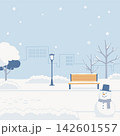 冬の公園のイラスト 142601557
