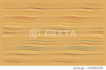 ベージュの流れるような波状ラインを描いた抽象的なテクスチャ背景 ベージュの流れるような波状ラインを描いた抽象的なテクスチャ背景 142602202