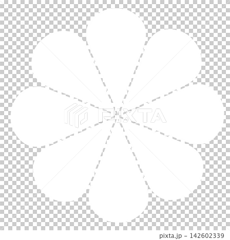 白色日式花卉插圖 白色日式花卉插圖 142602339