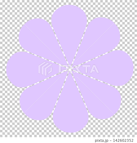 一幅淺紫色的日式花卉插圖 一幅淺紫色的日式花卉插圖 142602352