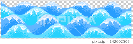 Ocean in pixel art Ocean in pixel art 142602505