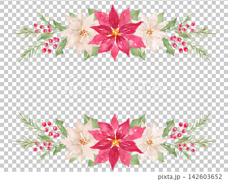 Watercolor, winter botanical frame material Watercolor, winter botanical frame material 142603652