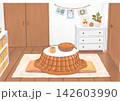 冬のインテリアに模様替えした部屋 冬のインテリアに模様替えした部屋 142603990