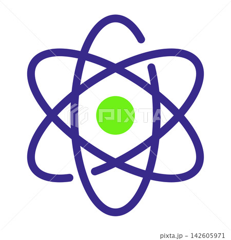 Atom line icon vector isolated 142605971