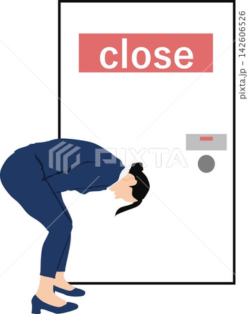 トイレに行く女性のイラスト トイレに行く女性のイラスト 142606526