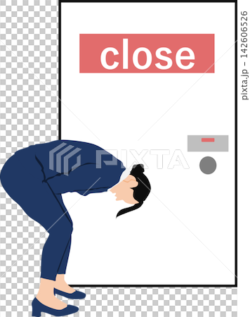 トイレに行く女性のイラスト トイレに行く女性のイラスト 142606526