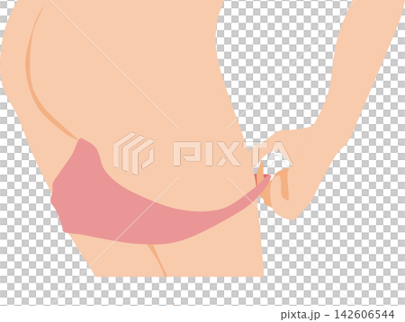 着替えをする女性のイラスト 着替えをする女性のイラスト 142606544