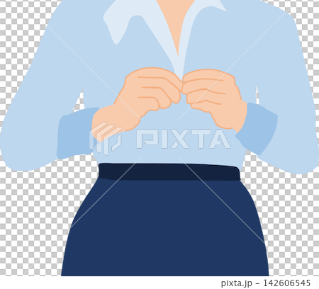 着替えをする女性のイラスト 着替えをする女性のイラスト 142606545