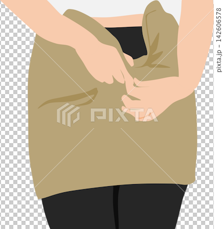 スカートをはく女性のイラスト スカートをはく女性のイラスト 142606578