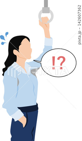 ワキ汗が気になる女性のイラスト ワキ汗が気になる女性のイラスト 142607362