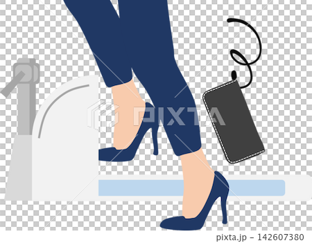 トイレにサイフを落とすイラスト トイレにサイフを落とすイラスト 142607380
