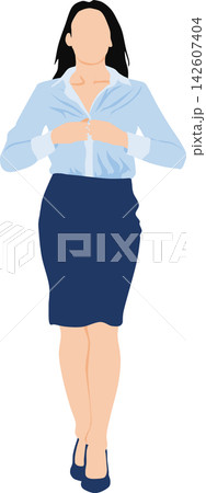 着替えをする女性のイラスト 着替えをする女性のイラスト 142607404
