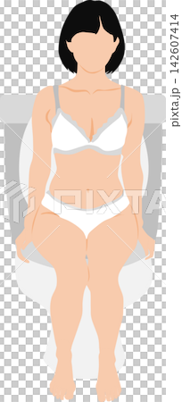 一幅女性上廁所的插圖 一幅女性上廁所的插圖 142607414