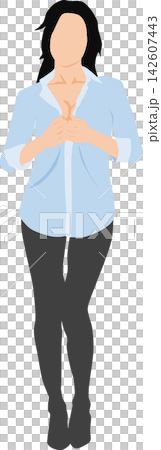 着替えをする女性のイラスト 着替えをする女性のイラスト 142607443