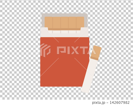 Cigarette box illustration Cigarette box illustration 142607982