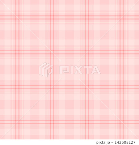 Plain check background textile, furry plaid pattern seamless. Gift card texture tartan fabric vector in light and linen colors. 142608127