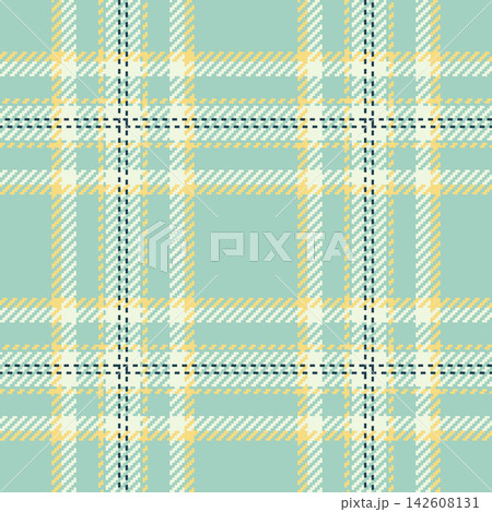 Tattersall seamless vector plaid, paper fabric tartan textile. Occupation pattern background texture check in light and yellow colors. 142608131
