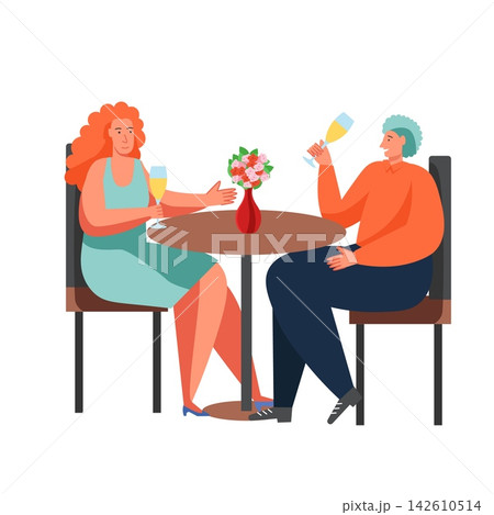 Restaurant business people, vector flat isolated illustration 142610514