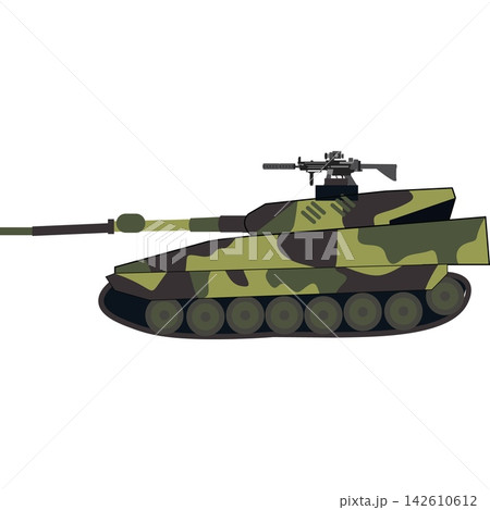 Military tank vector icon isolated Military tank vector icon isolated 142610612
