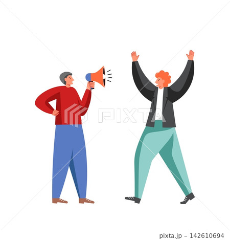 Political speaker concept vector flat isolated illustration Political speaker concept vector flat isolated illustration 142610694