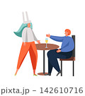 Restaurant business people, vector flat isolated illustration 142610716