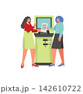 ATM banking concept, vector flat isolated illustration 142610722