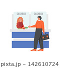 Bank cashbox concept, vector flat isolated illustration 142610724