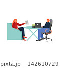 Bank manager consultation, vector flat isolated illustration 142610729