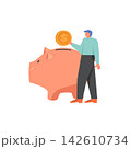 Bank deposit concept, vector flat isolated illustration 142610734
