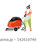 Commercial cleaning services, vector flat isolated illustration 142610740