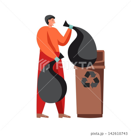 Cleaning company service, vector flat isolated illustration Cleaning company service, vector flat isolated illustration 142610743