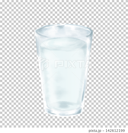 Watercolor painting of water in a glass Watercolor painting of water in a glass 142612199