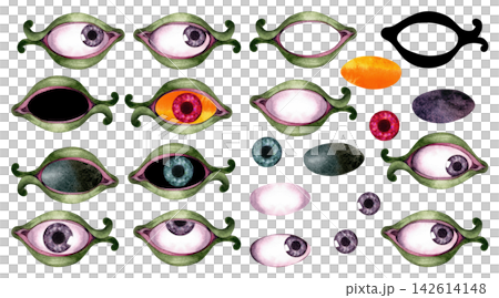 Light Green Fantasy Eye Builder with Colorful Irises Light Green Fantasy Eye Builder with Colorful Irises 142614148