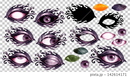 Gothic Watercolor Eye Builder with Ornamental Lashes Gothic Watercolor Eye Builder with Ornamental Lashes 142614171