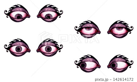 Expressive Lip Shaped Fantasy Eye Pairs 142614172