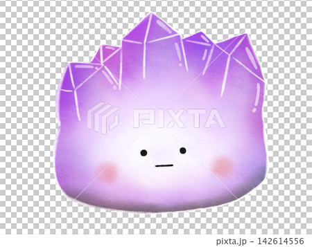 Cute hand-drawn illustration of amethyst Cute hand-drawn illustration of amethyst 142614556