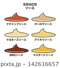ハンバーガーソースのイラストセット 142616657