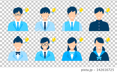 Simple icon set for inspired students Simple icon set for inspired students 142616725