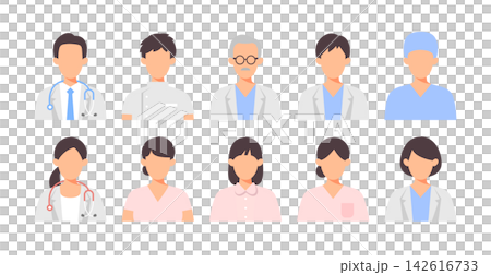 醫療保健工作者圖標集 醫療保健工作者圖標集 142616733