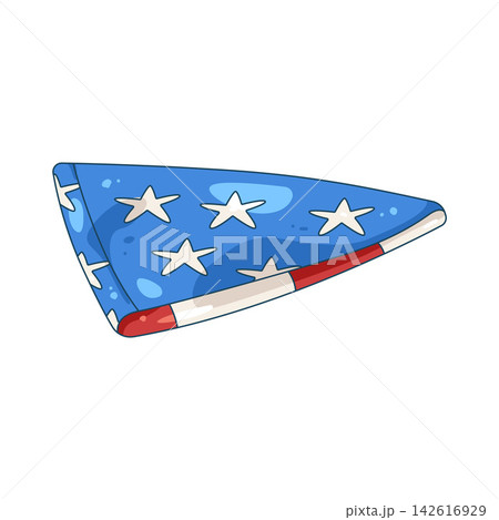 Illustration of folded american flag 142616929