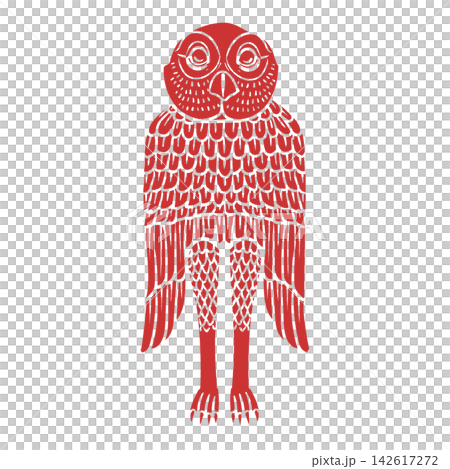 Owl painted in retro style Owl painted in retro style 142617272