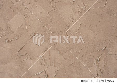 Textured Beige Plaster Wall Texture Background 142617993