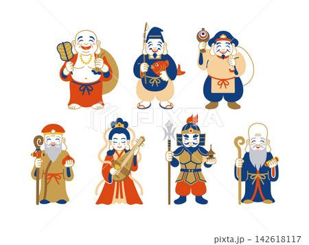 かわいい七福神のイラスト かわいい七福神のイラスト 142618117