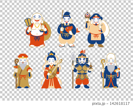 かわいい七福神のイラスト かわいい七福神のイラスト 142618117