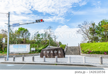 静岡県浜松市　日本三大砂丘の一つ　中田島砂丘 142618556